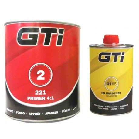 GTi 4:1 2K Standard Primer Kit GTI221 Primer + GTI411 Std Hardener