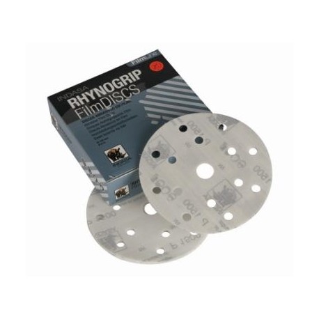 Indasa P800 Filmline Discs, 15 Hole, 150mm, Pack of 50 - by Grove