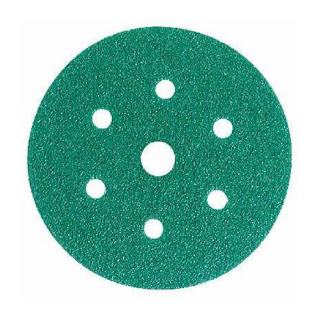 3M P60 Green Hookit Disc 245, 150 mm, 7 Hole, Pack of 50 - by Grove