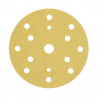 3M P120 Gold Hookit Disc 255P+, 150 mm, 15 Hole, Pack of 100 - by Grove