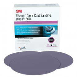 3M P1500 75mm Trizact Clearcoat Sanding Disc, NH, Qty 25 - by Grove