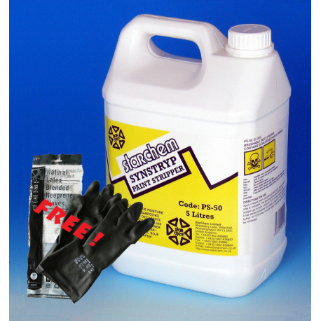 Starchem Synstryp Paint Stripper 5lt with Protective Gloves - by Grove