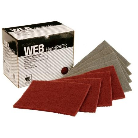 Indasa Very Fine Red 150 x 230mm, Web Hand Pads, Pack of 20 - by Grove