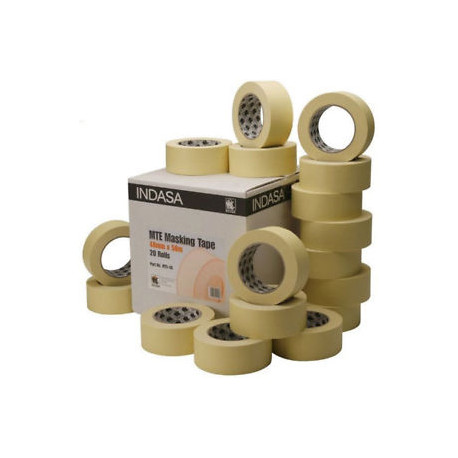 Indasa 48mm x 50m Masking Tape (Box of 20 Rolls)
