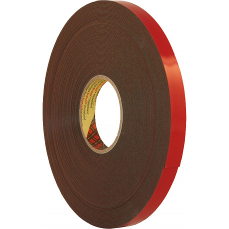 3M 9mm x 20m Black Double Sided Acrylic Plus Tape PT1100 - by Grove