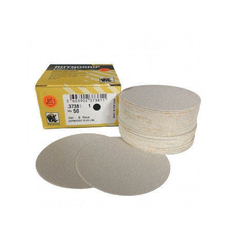 Indasa P240 75mm Plusline Discs, No Hole, Pack of 50 - by Grove