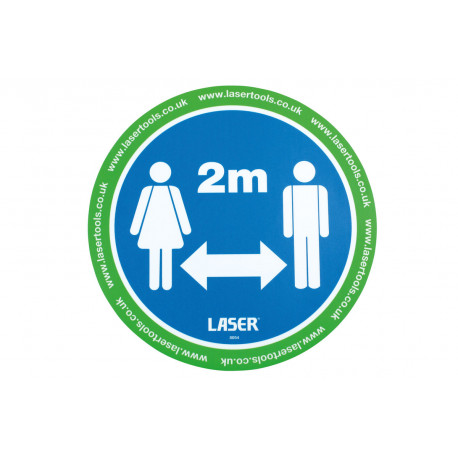 Floor Sticker for Social Distancing 2m, Pack of 6 stickers