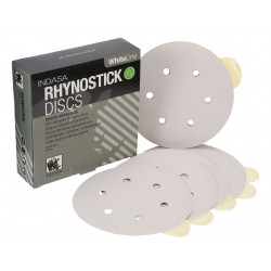 Indasa P400 Rhynostick Whiteline Disc, 150mm, 6H, Pack of 100