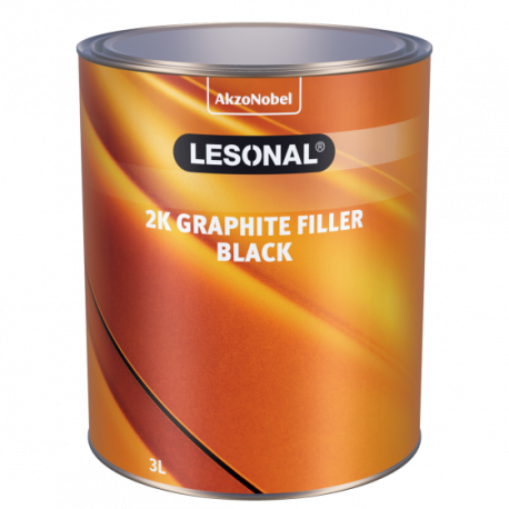 Lesonal 2K Graphite Filler, Black 3lt