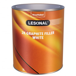 Lesonal 2K Graphite Filler, White 3lt