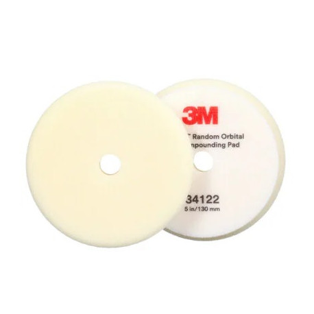 3M Random Orbit Foam Compounding Pad, White, 130mm, Pack of 2