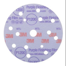 3M P1200 150mm, Purple Finishing Film Disc 260L+, 15 H, Qty of 50