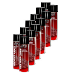 GTi Dark Grey High Build Primer aerosol 500ml, Pack of 12