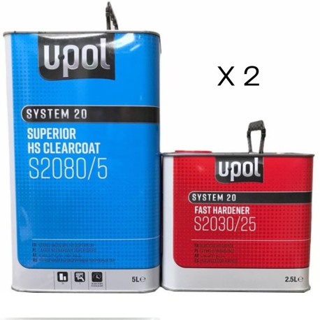 UPOL S2080 Clearcoat + S2030 Fast Hardener, 15 Litre Kit