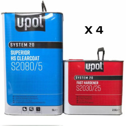 UPOL S2080 Clearcoat + S2030 Fast Hardener, 30 Litre Kit