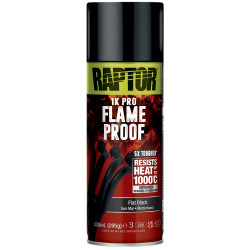 Raptor Flameproof Flat Black Aerosol 400ml