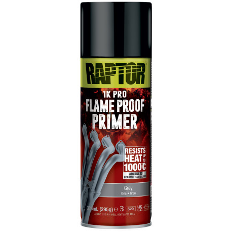 Raptor Flameproof Primer Grey Aerosol 400ml