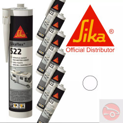 6 X Sikaflex 522 Caravan White Adhesive Sealant, 300ml