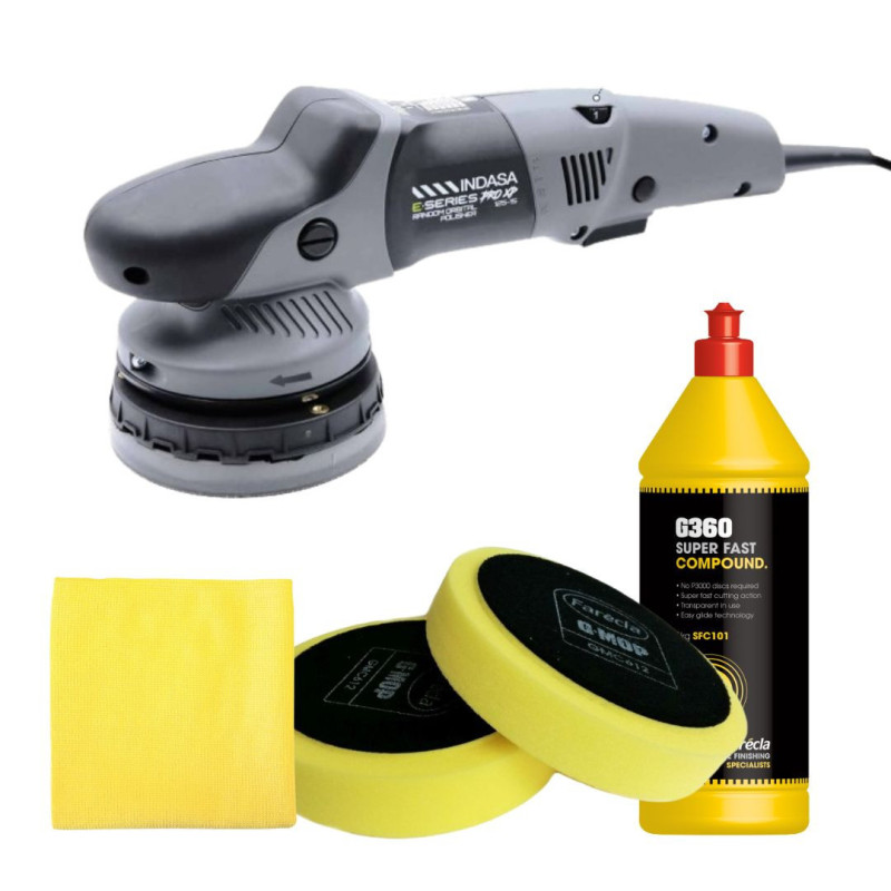 Indasa Random Orbital Polisher, 125-15 & Farecla Super Fast Compound Kit