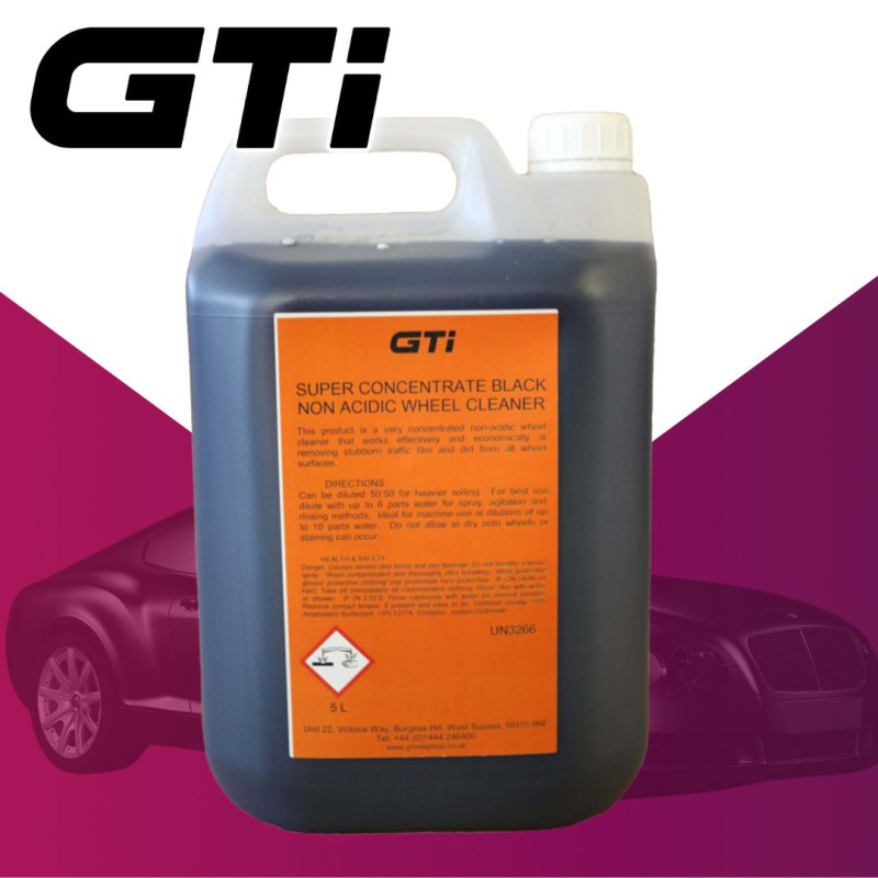 GTi Super Concentrate Black Non-Acid Wheel Cleaner, 5lt GTi Super Concentrate Black Non-Acid Wheel Cleaner, 5lt