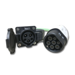 0.3 Metre Charging Cable Converter - Type 1 to Type 2 - 7.4kW - 32A