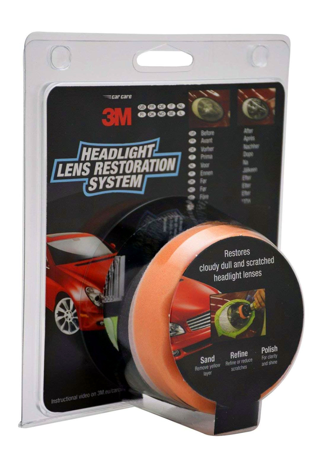 3M Headlight Restoration Kit - Polish your headlamps or lens with a drill -  UK